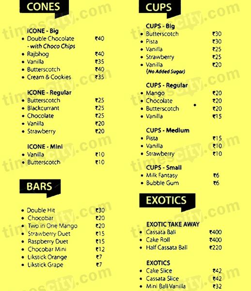 arun ice cream kulfi price
